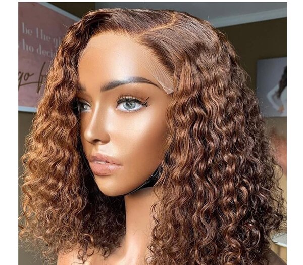16 inches 13*1 frontal wet curls wig