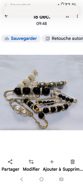 Épingles décoratives perles