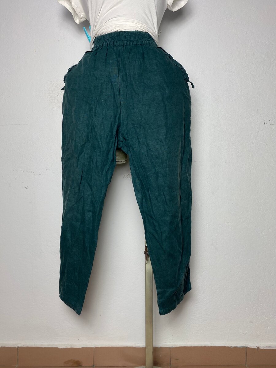 Pantalon vert en lin