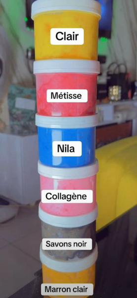 Ensemble de soins corporels colorés