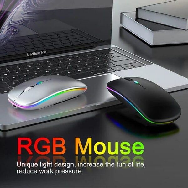 Souris sans fil RGB ergonomique