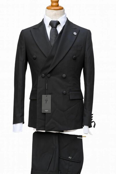 Costume Homme Élégant Double Boutonnage