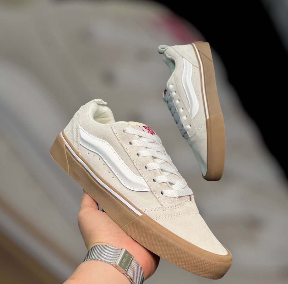 Baskets de skate beige homme