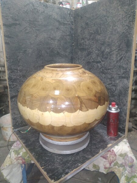 Деревянная посуда. N2 Ваза напольная.