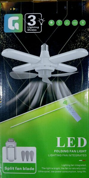 Lumière ventilateur LED pliable