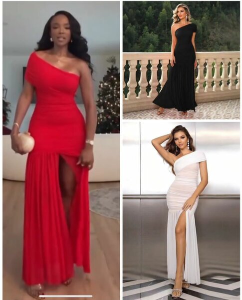 Robe de soirée asymétrique élégante