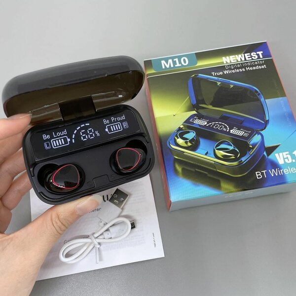 M10 Air buds with Bluetooth earbuds a stereo earphones