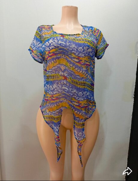 Blouse légère imprimée colorée