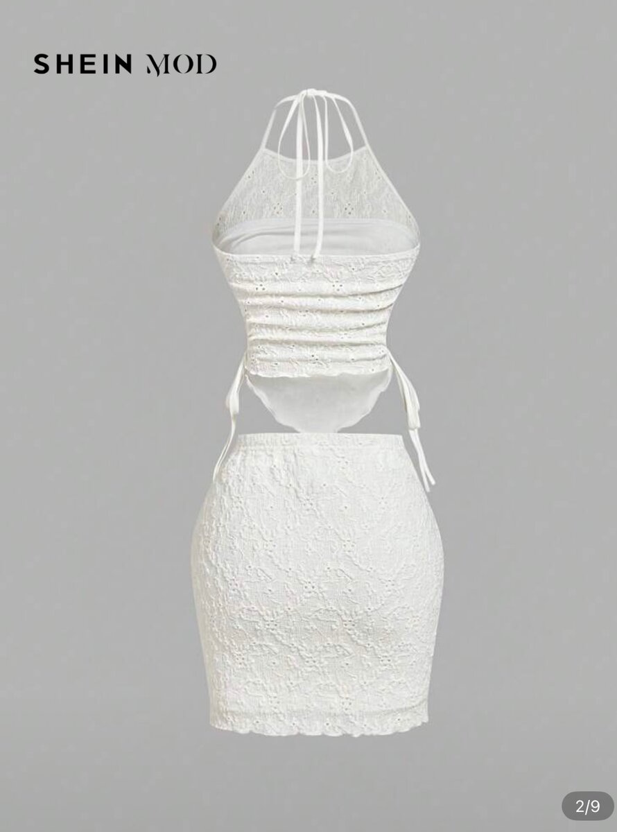 Robe chic en dentelle blanche