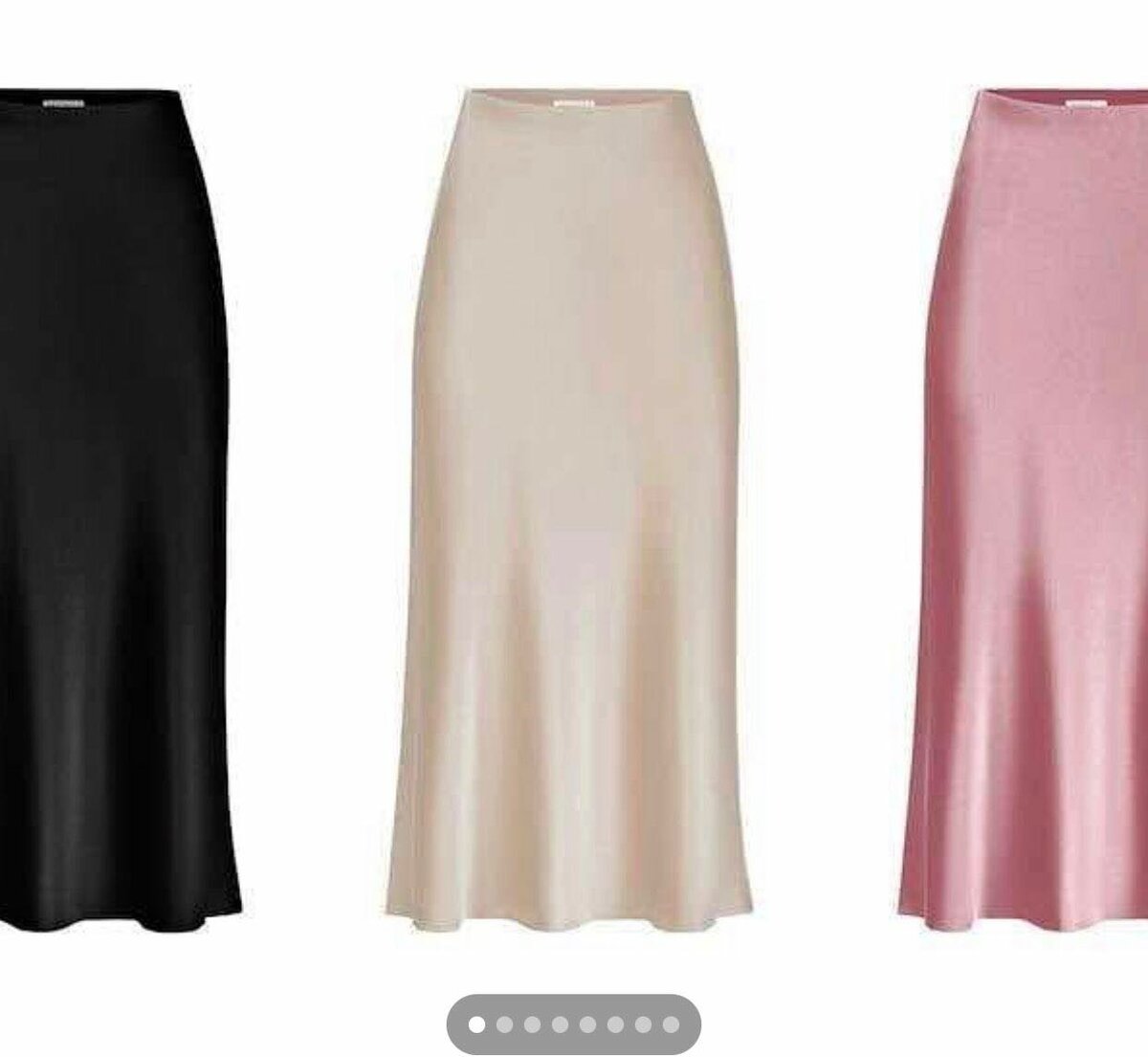 Ladies satin skirts
