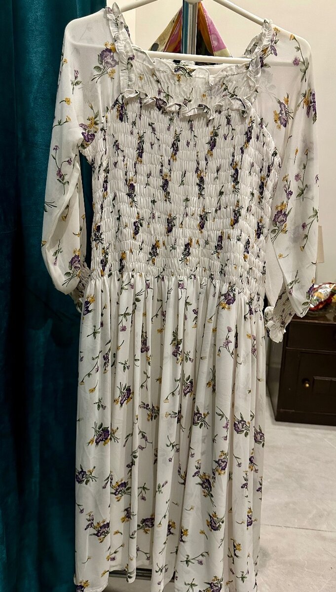 White printed dress