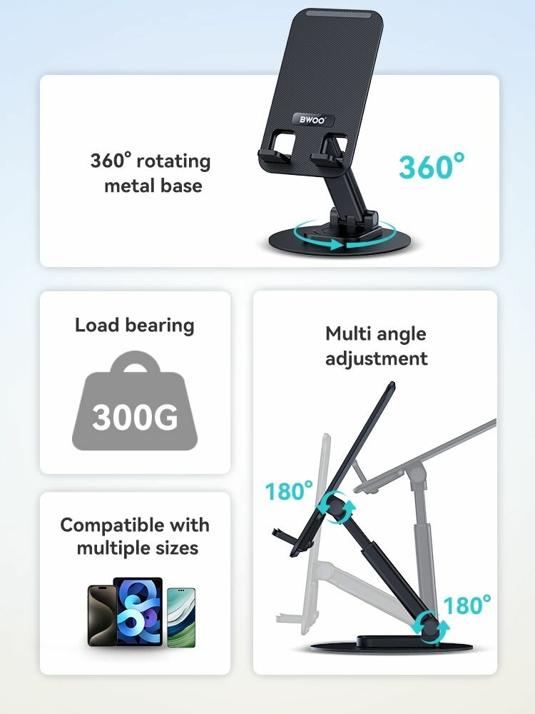 Support de téléphone en fer