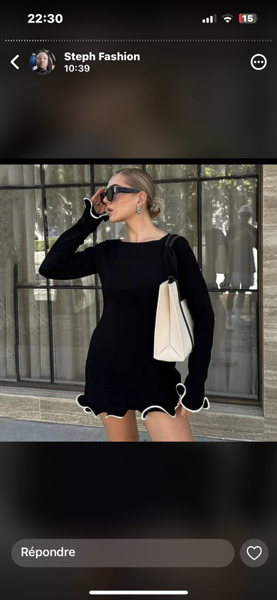 Robe noire élégante femme