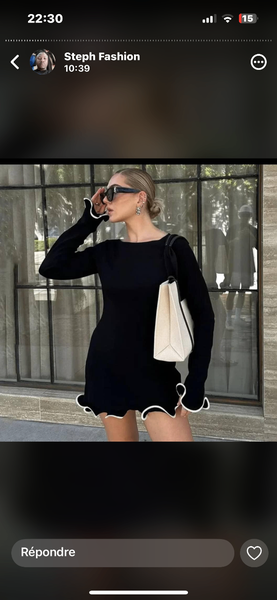 Robe noire élégante femme