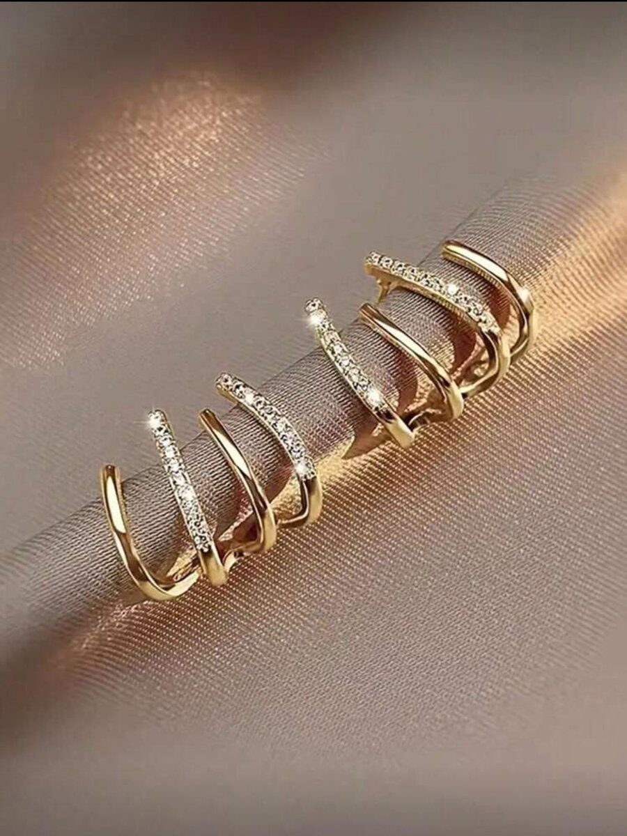 Boucles d'oreilles spirale dorée