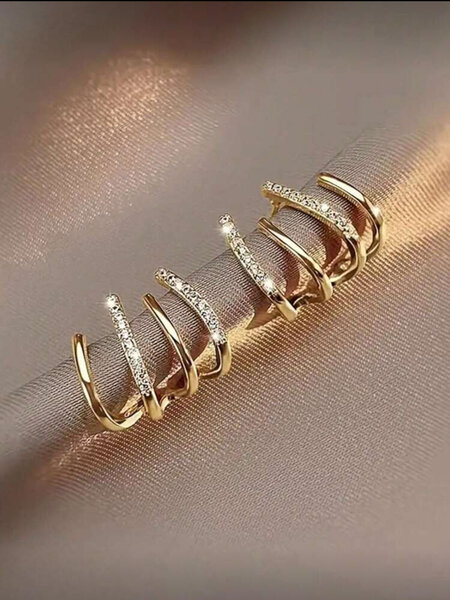 Boucles d'oreilles spirale dorée