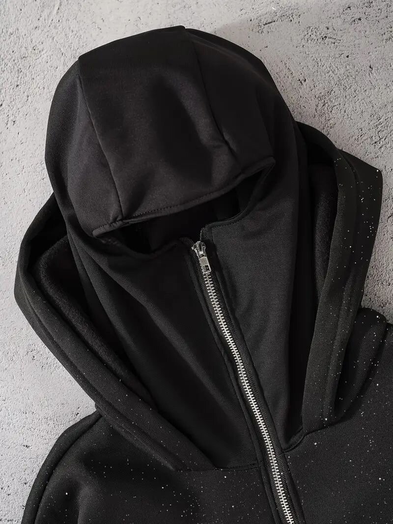 Veste à capuche noire stylée
