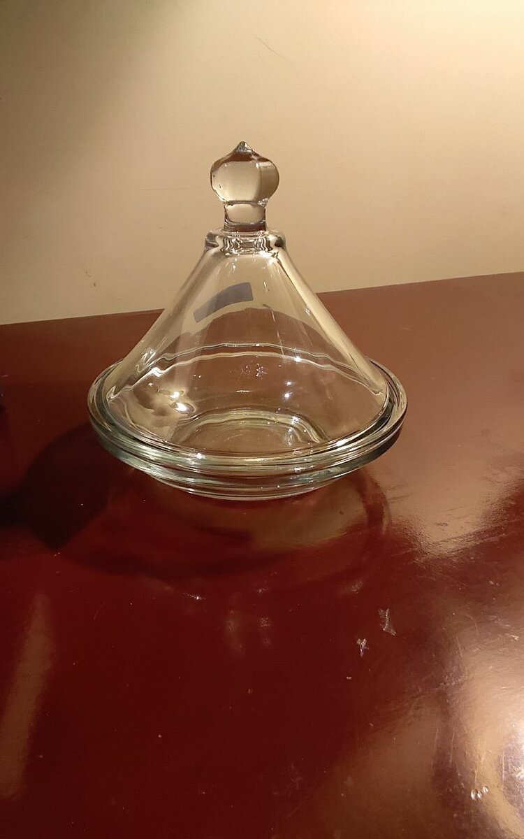 Moroccan style tagine crystal clear pot mini