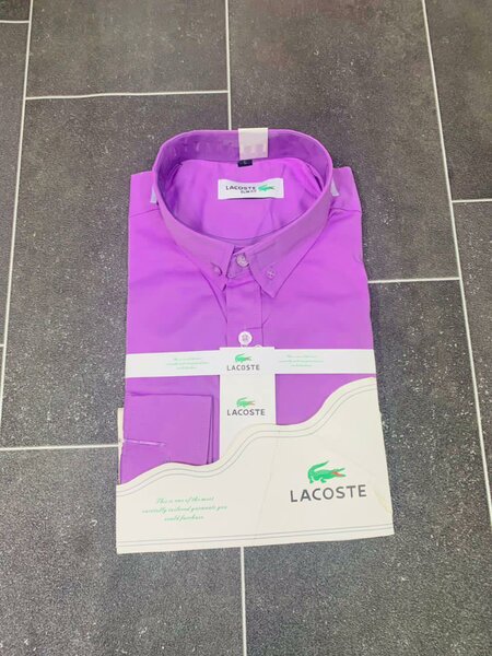 Chemise en coton Lacoste, violet
