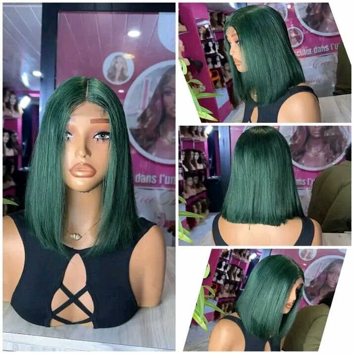 Perruque Bob Synthétique Colorée