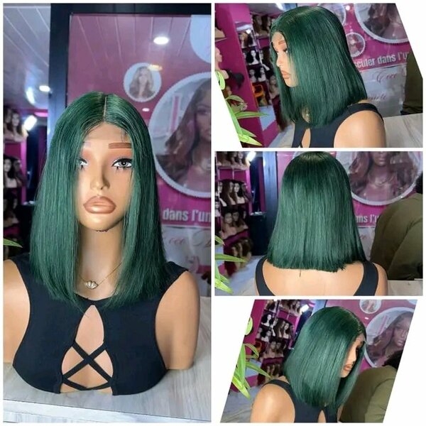 Perruque Bob Synthétique Colorée