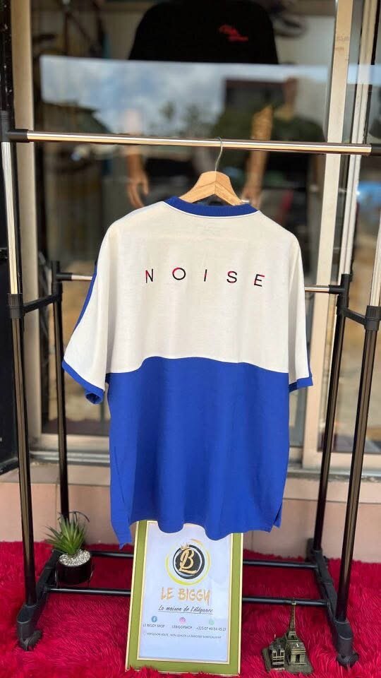 T-shirt unisexe bleu "NOISE"