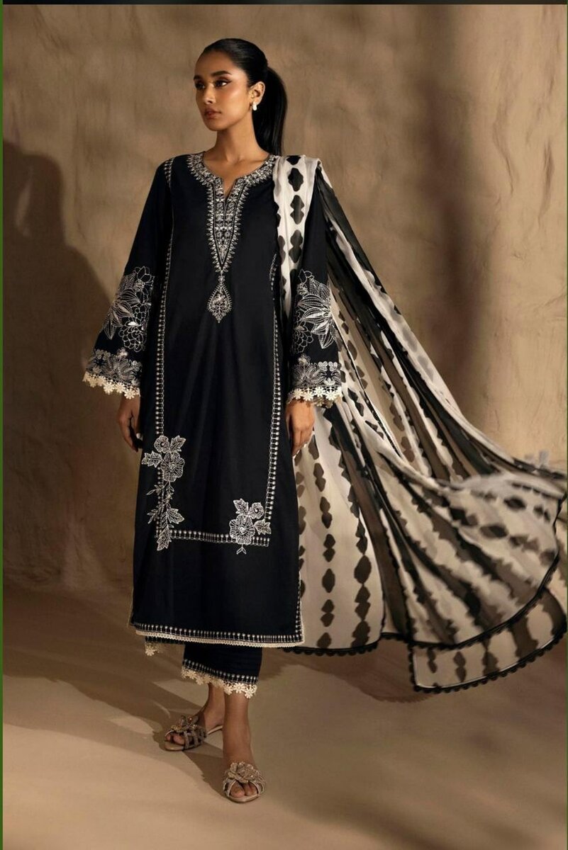3pc unstitched embroidery suit