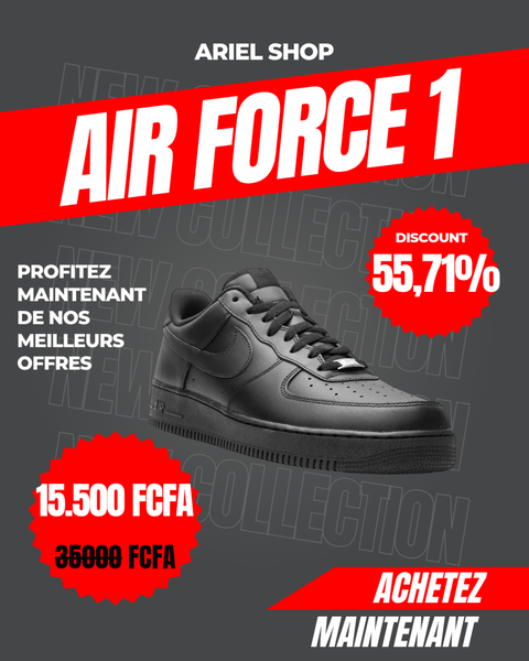 Black Air Force 1 Shoes