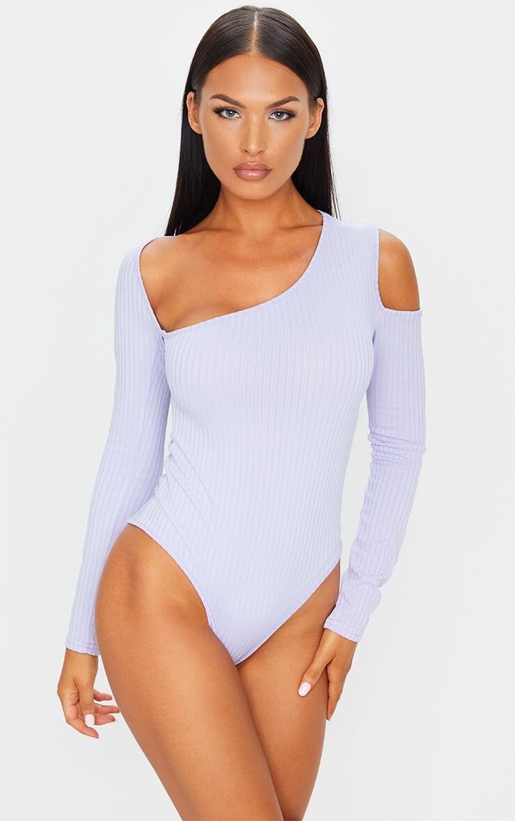 Body asymétrique côtelé chic