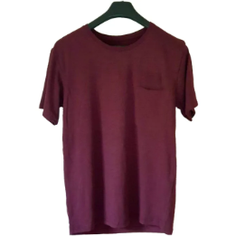 Export Quality Side Pocket Maroon Color round neck Tshirt for men