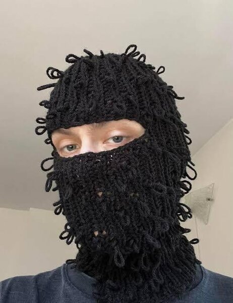 Cagoule Tricot Noir Originale