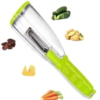 VEGETABLE &FURIT PEELER WITH CONTAINER STORAGE STAINLESS STEEL PEELER[1PCS]