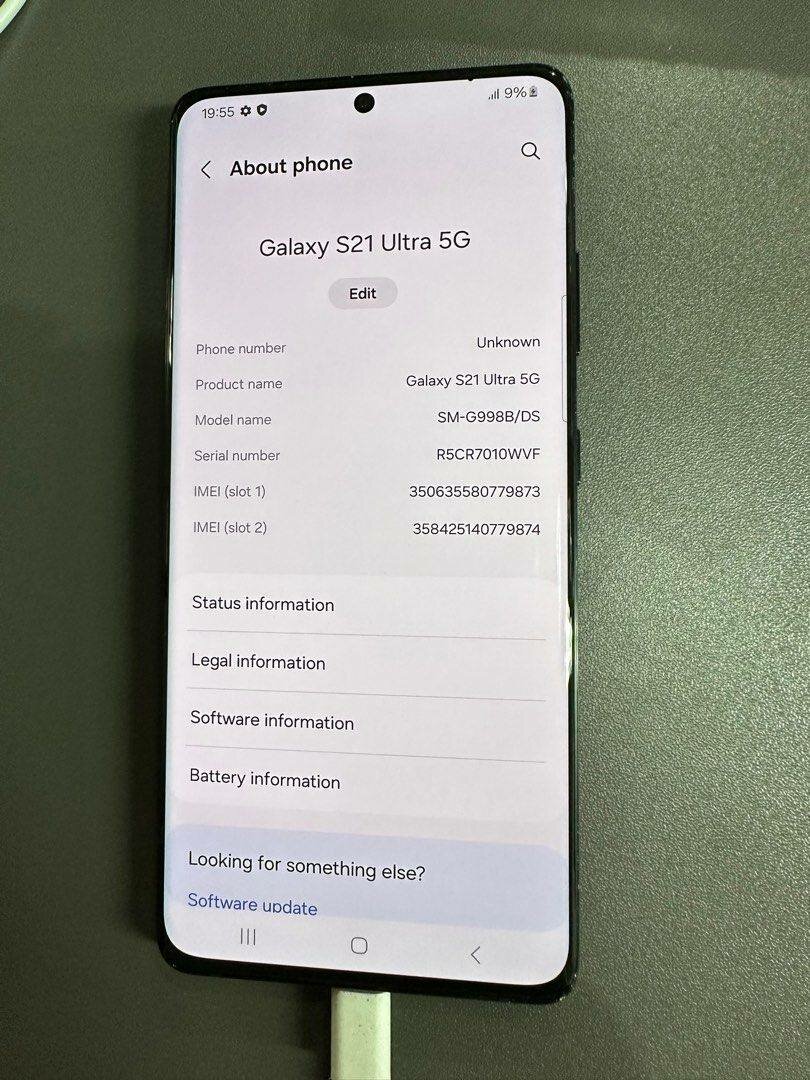 Galaxy S21 Ultra 5G 256gb/12gb ram Crack screen works perfec