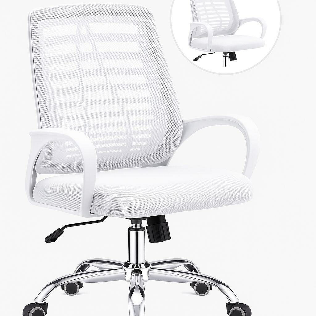 Chaise de bureau ergonomique blanche