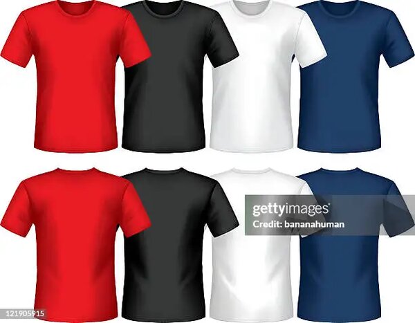 T-shirts unis couleurs vives