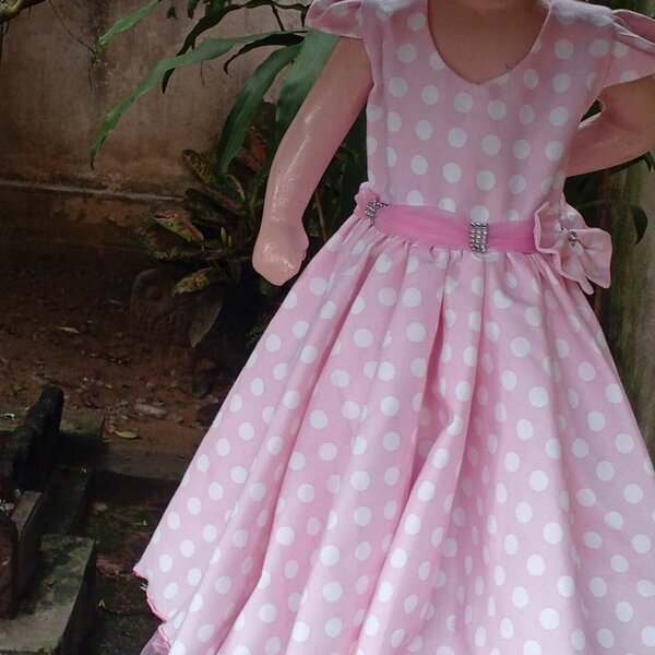 Robe Enfant Rose Pois