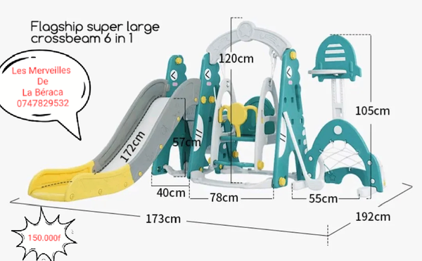 Aire de Jeux Enfant 6-en-1