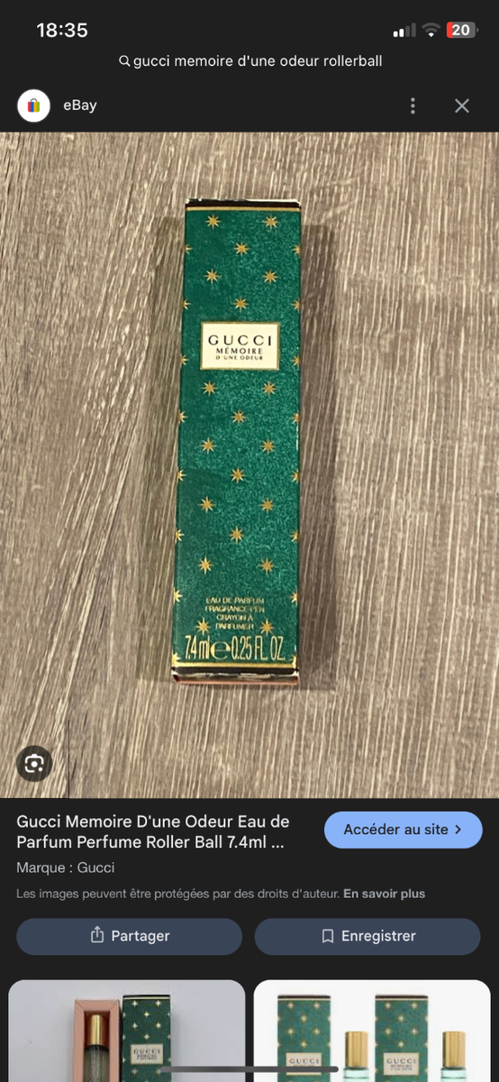 Parfum bic gucci roller(mixte)