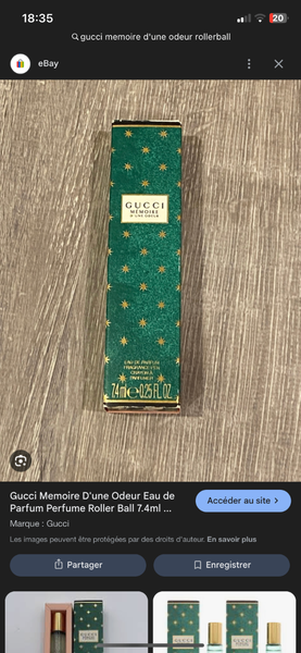 Parfum bic gucci roller(mixte)