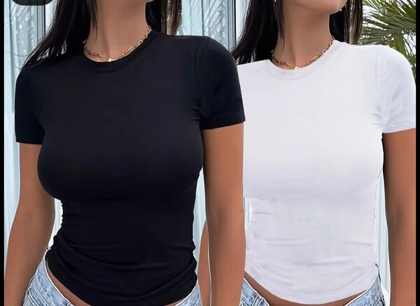 Lots de 2 top bs noir et blanc