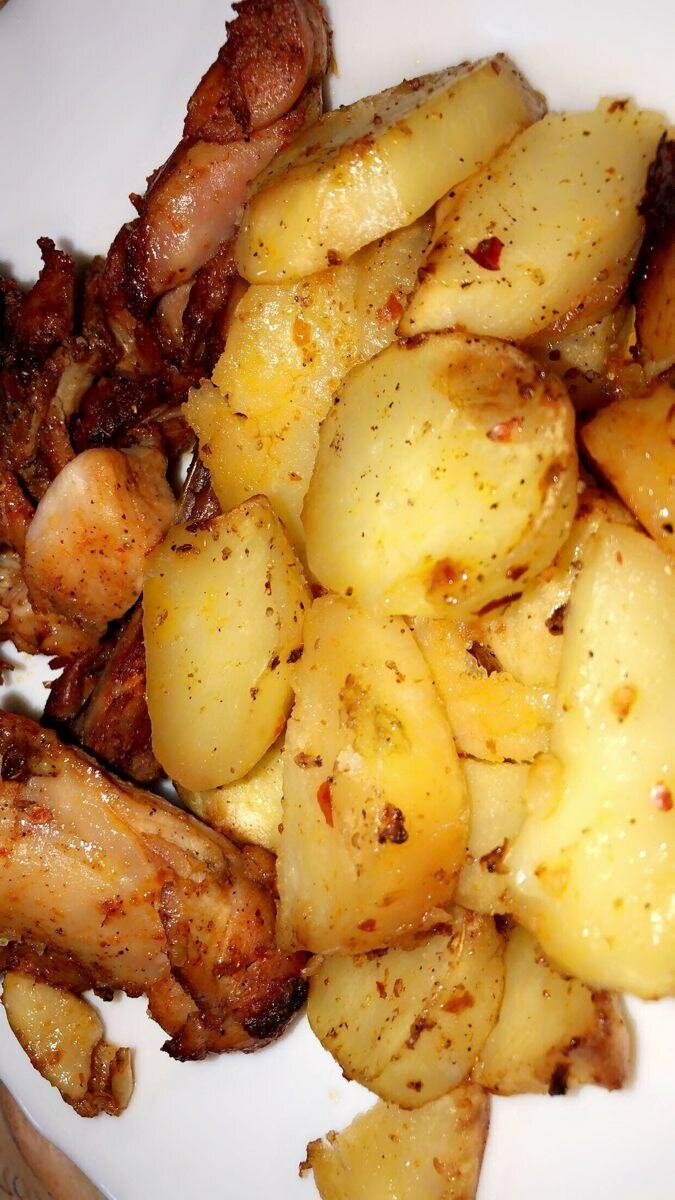 Spaghetti rognon, poulet,