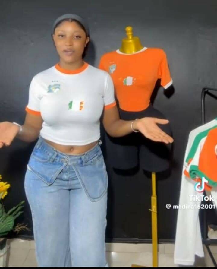 Haut orange stylé femme