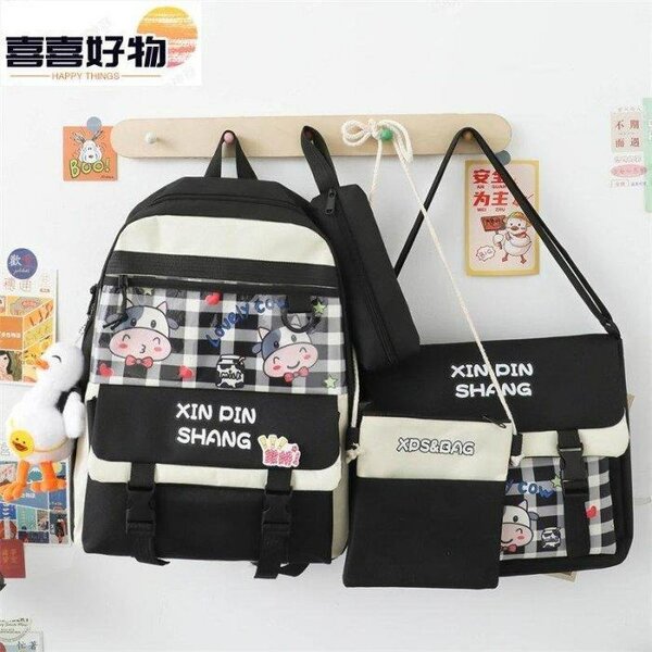 4 Pcs Backpack  School Bag Set