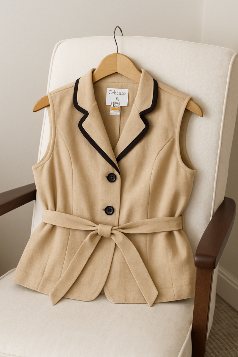 Veste sans manches chic