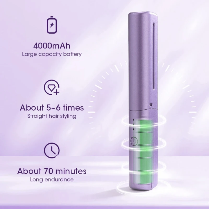 Brosse Lissante Chauffante Portable