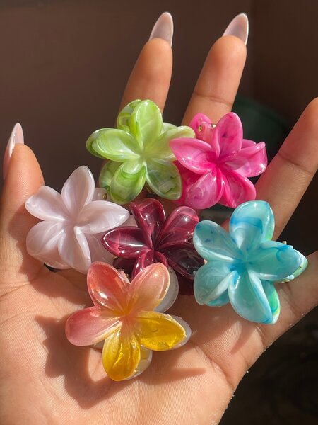 Barettes en fleur