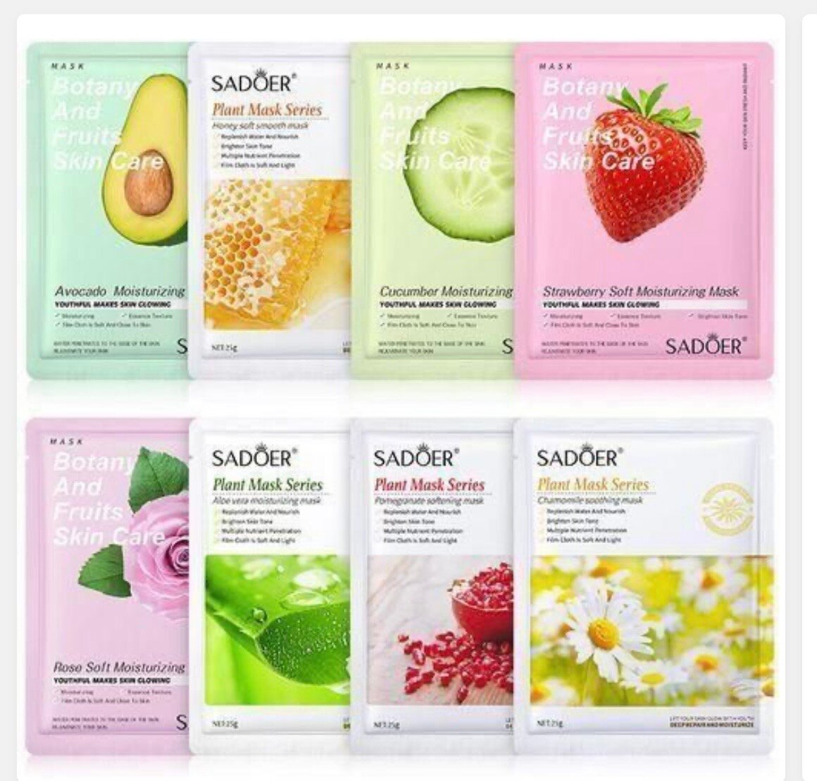 Masques hydratants fruits et plantes