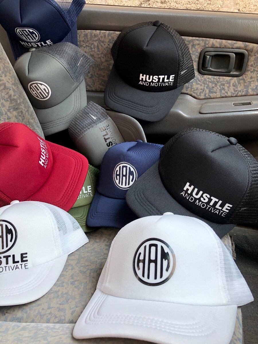 Hustle and Motivate caps