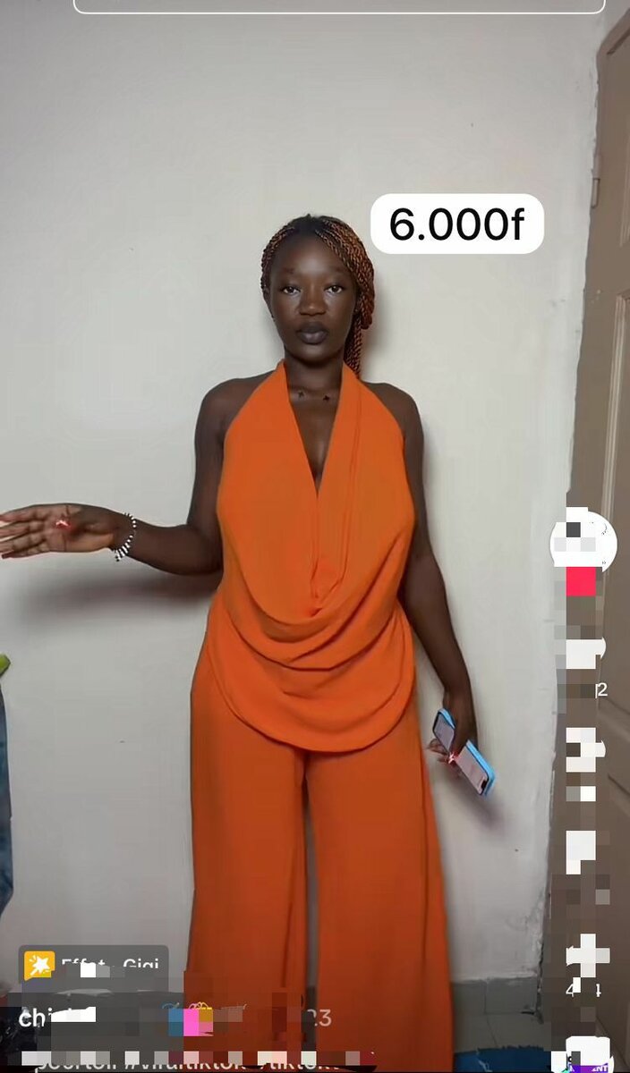 Combinaison élégante orange