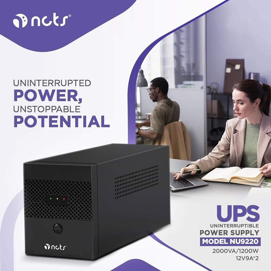NCTS SMART LINE INTERACTIVE UPS NU7215 1500VA 900 WATT 12V 7